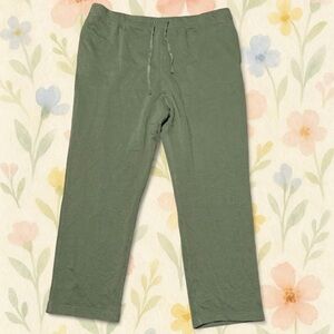 Caslon Olive Green Pull-On Pants | Size 2X
